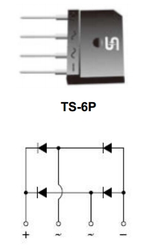 TS50P05G, Выпрямительные диодные мосты в капсулированном стеклом корпусе, 50 А